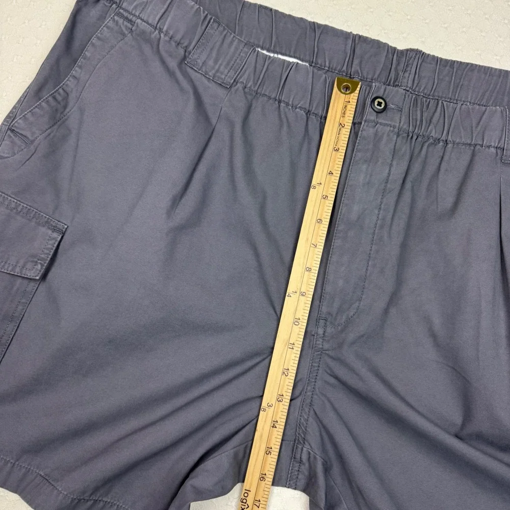 Tommy Bahama Relax Cargo Shorts Elastic Waist Mens 4XLB Gray Gorpcore Minimalist